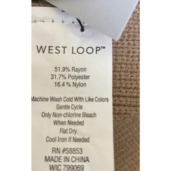 West Loop, Knit Scarf, Brown Winter Accessories * Warmth, Fashion, One Size H154 - Picture 4 of 5